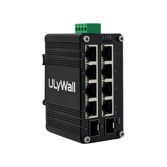 ULyWall 8-Port Gigabit Industrial Managed Switch with 2 SFP