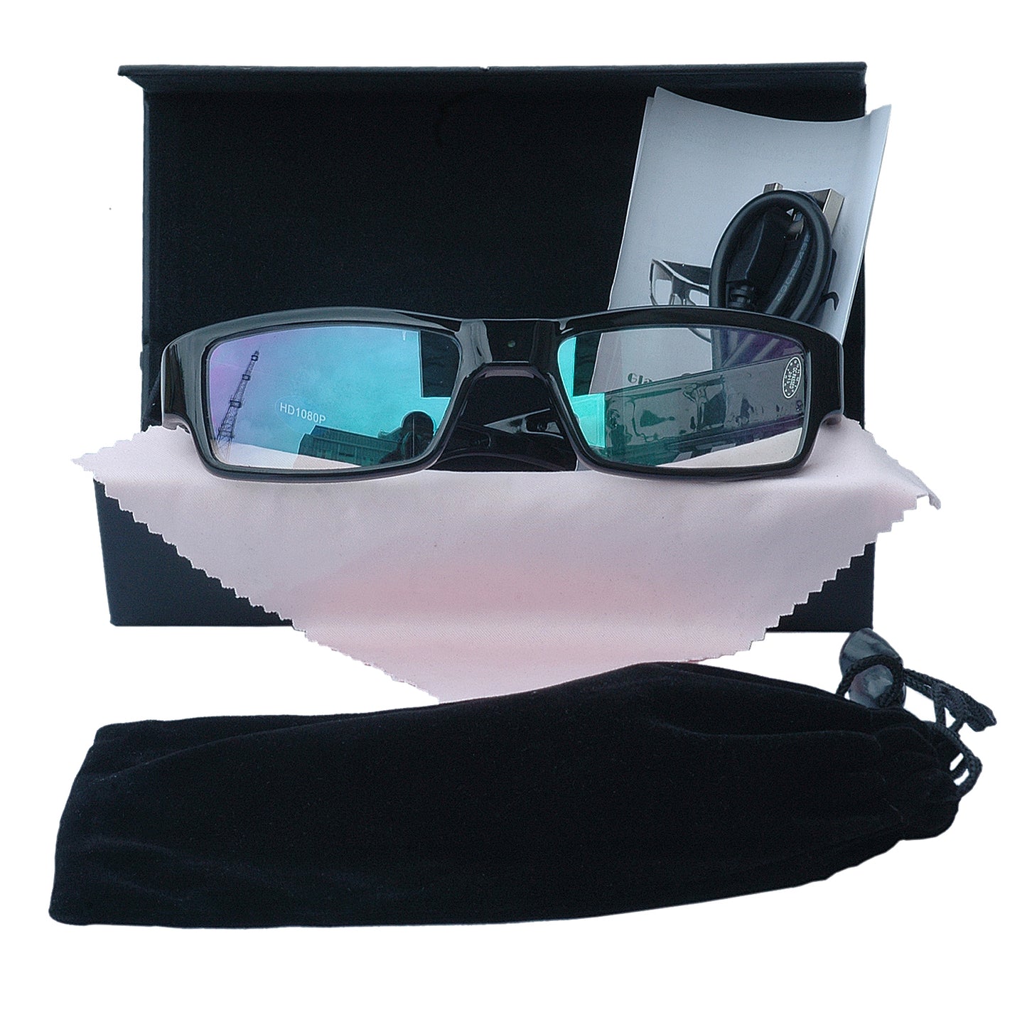 Spy Camera Glasses with Video Support Up to 32GB TF Card 1080P Video Camera Glasses Portable Motion Only Video Recorder