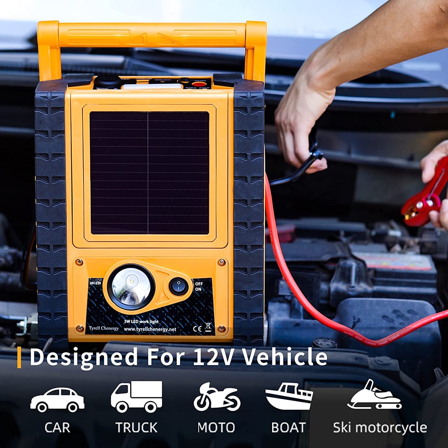 HH-529 Solar Panel Power Station with Inverter,Double AC Plug 400W