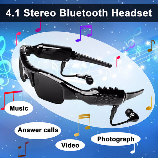 Bluetooth Sunglasses with Camera for Sports Full HD 1080P Video Sunglasses with Polarized UV Protection Lenses Support Micro SD Card Up to 32GB Sunglasses with Bluetooth + Camera + Video Functions