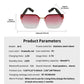 KONLEYA Smart Bluetooth Sunglasses for Men Women Frameless Sunglasses with Bluetooth 5.0 Fashionable Gradient Lens Voice Control for All Smart Devices (Gradient Red)