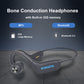 Bone Conduction Headphones IPX8 Waterproof, Bluetooth 5.3, Swimming Headphones with Mic Built-in 32G Memory, Sweat Resistant, Open Ear Headphones with Night Light for Running Gym Sport (Black)